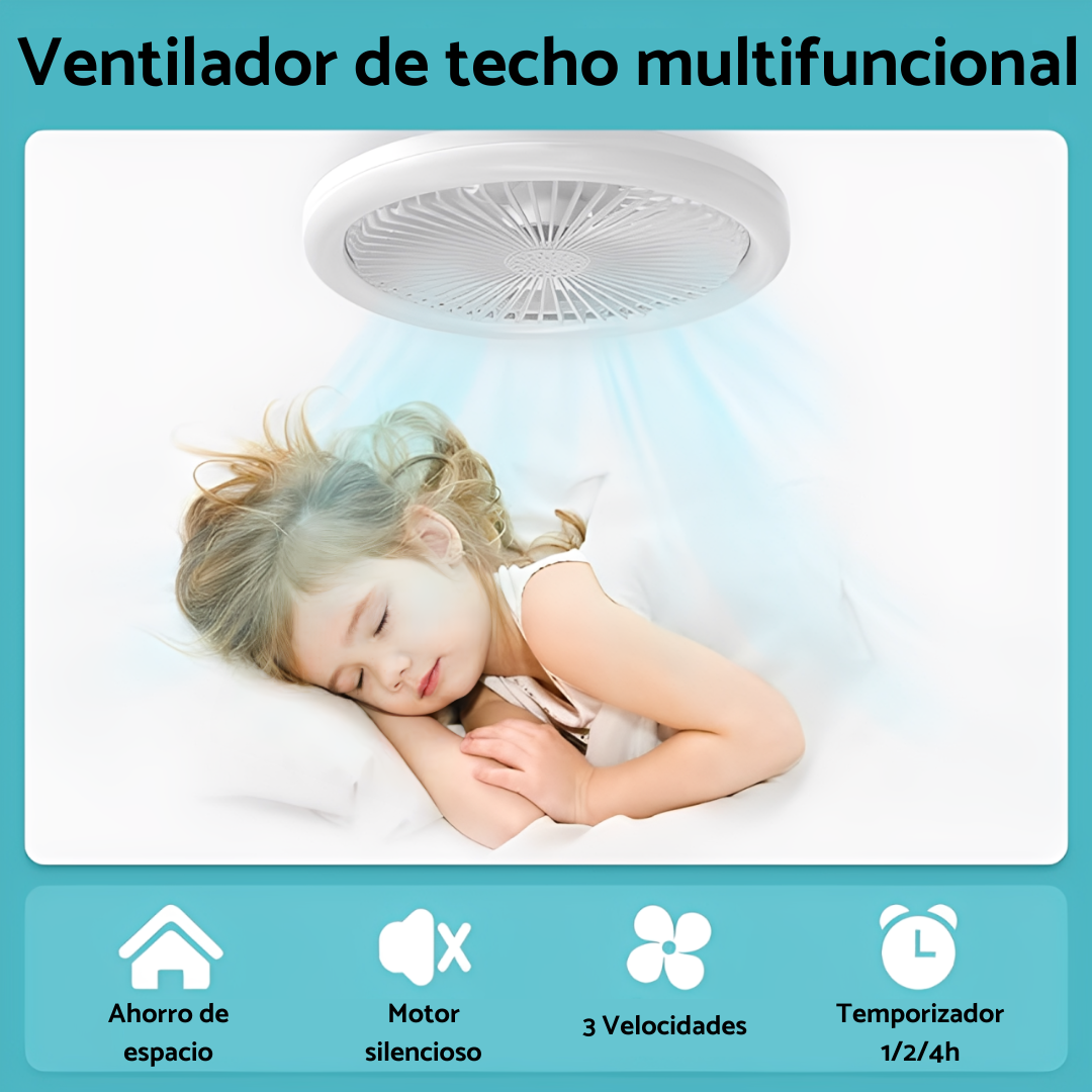 Ventilador con lámpara LED