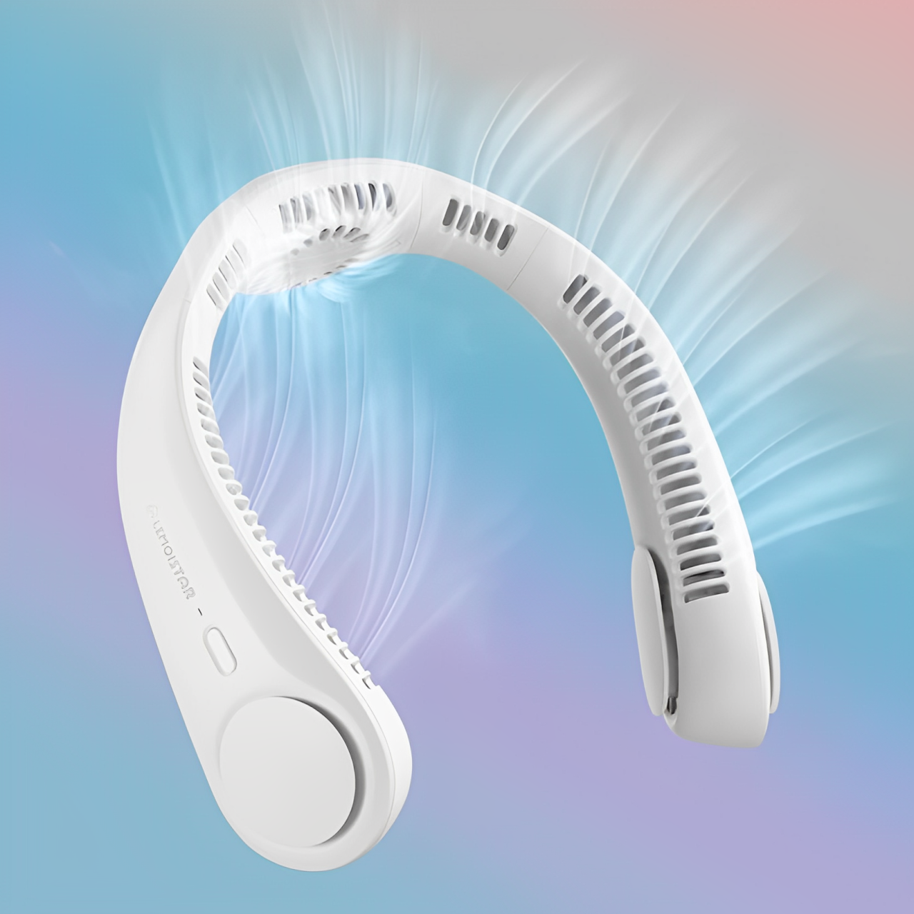 Ventilador de cuello portátil + Mini Ventilador de Mano con Pantalla Digital LED