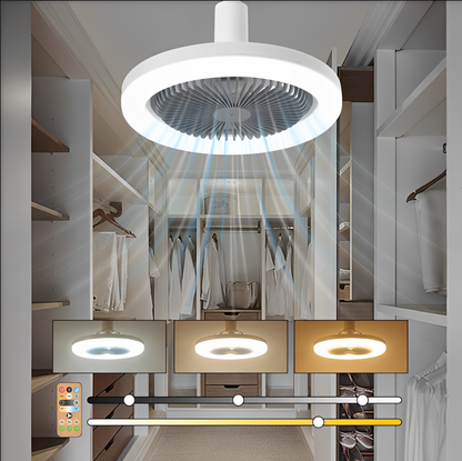 Ventilador con lámpara LED
